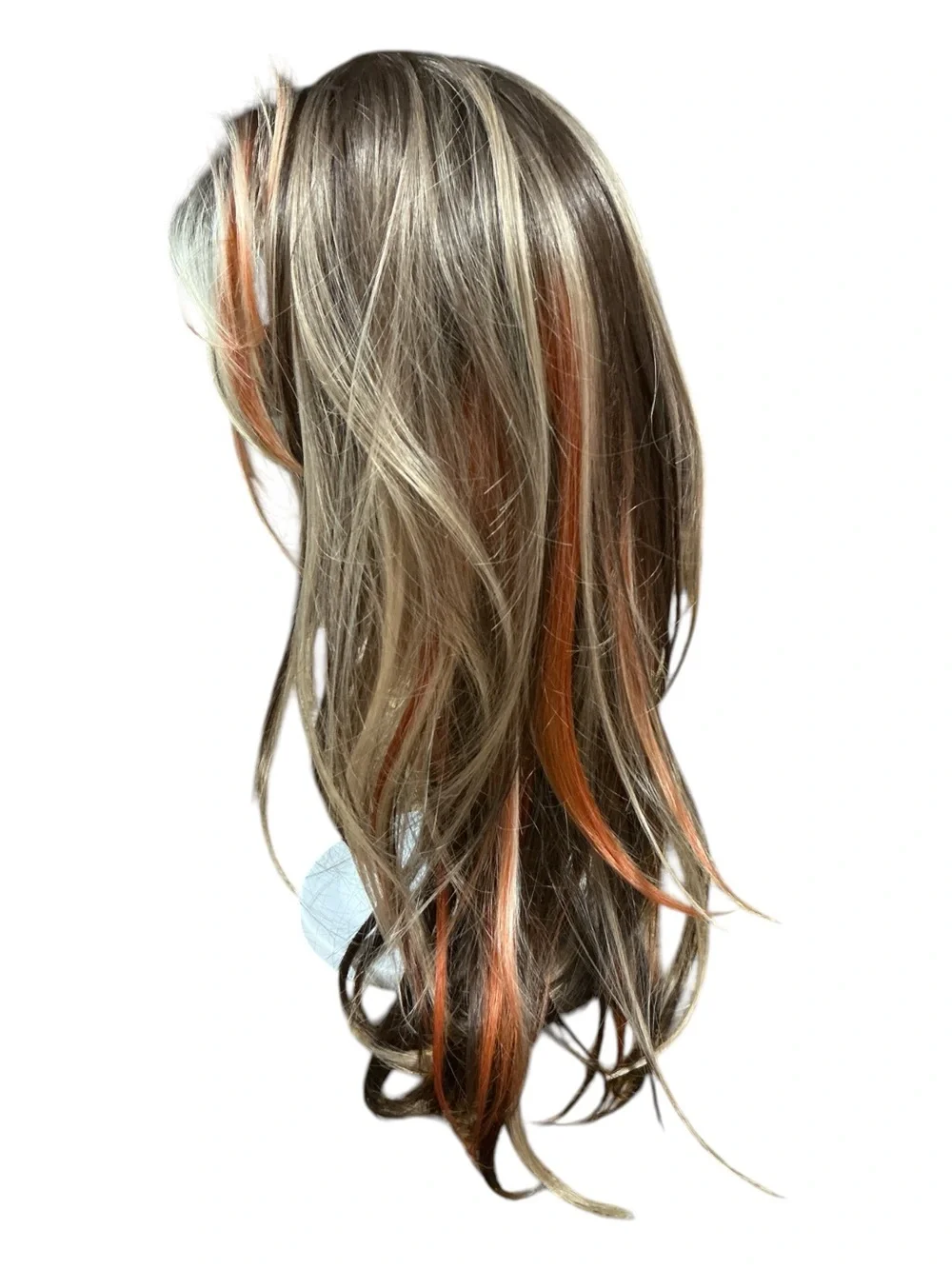 CSC Joni 70’s Honey. Long Layered Synthetic Wig with Caramel and Peach.